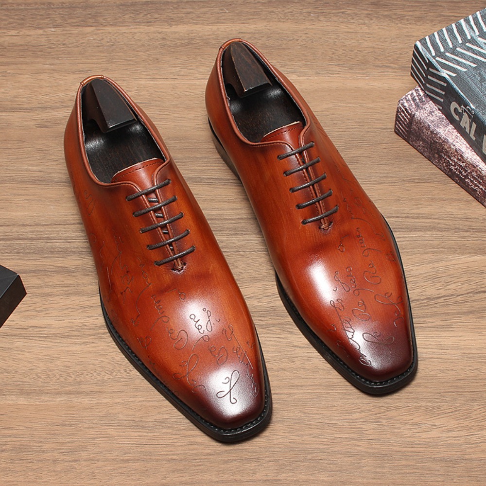 Men'S Grooming Oxford - Sapatos Sociais Masculinos com Padrão Floral,