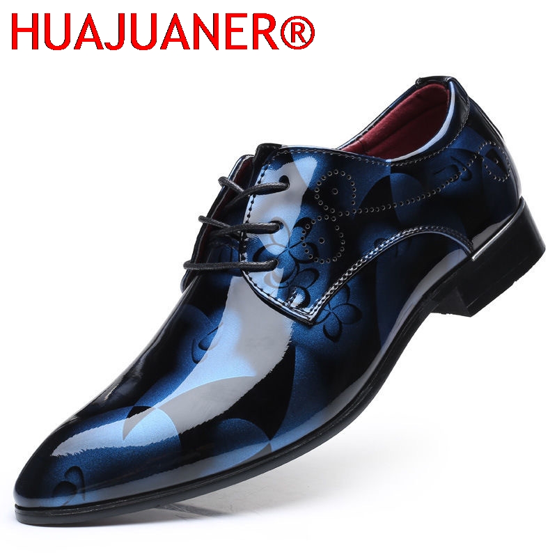 Men'S Grooming Oxford - Sapatos masculinos de escritório com padrão