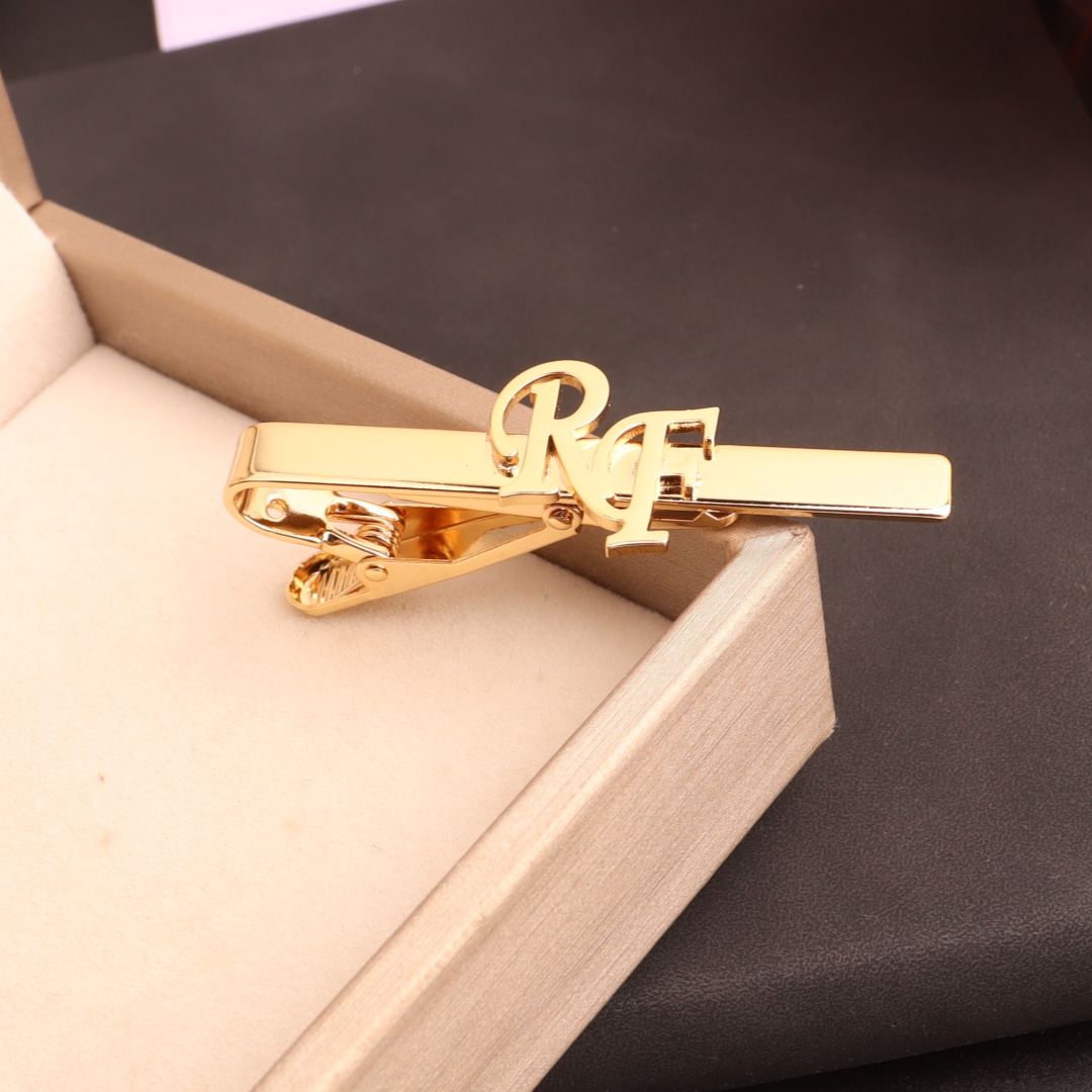 Men'S Groom - Clipe de gravata inicial personalizado para