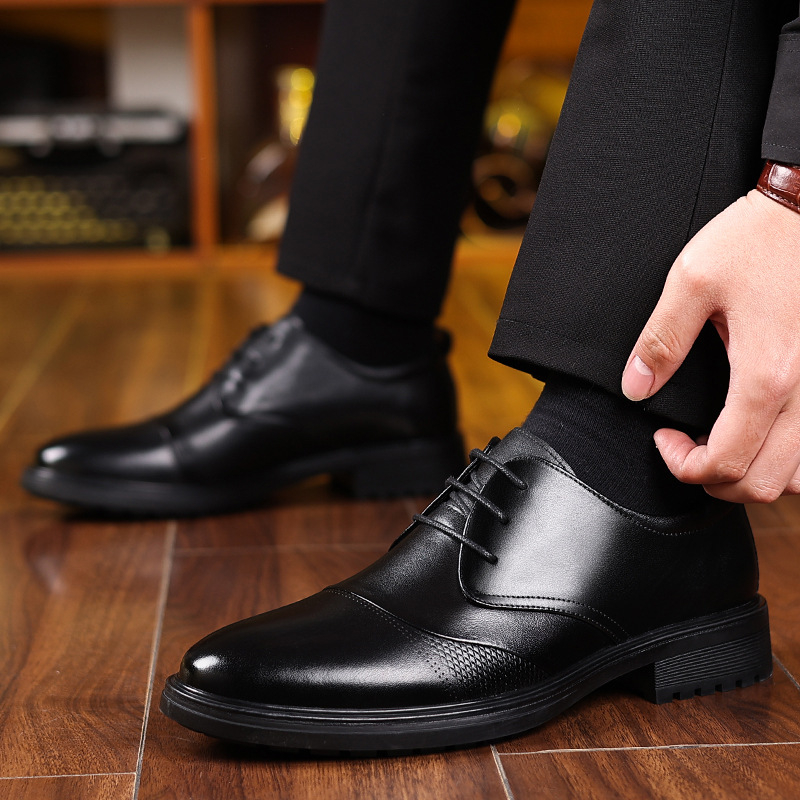 Men'S Grooming Oxford - Sapatos Oxford Masculinos Pretos de Couro