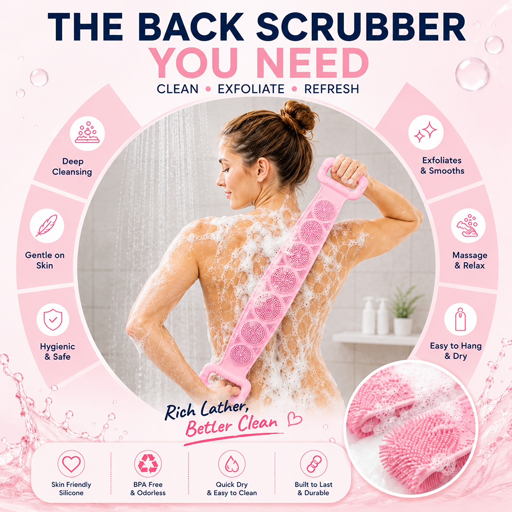 Escova de Silicone para Costas - Exfoliating Scrub Mens avaliação e preço
