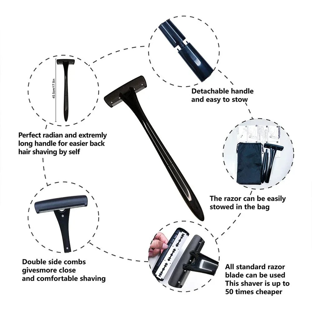 Depilador de Costas com Cabo L - Men'S Grooming Hair Removal avaliação e preço